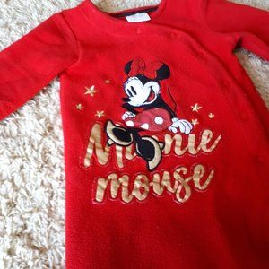 Disney Minnie fleece pajamas red baby girl 9-12M